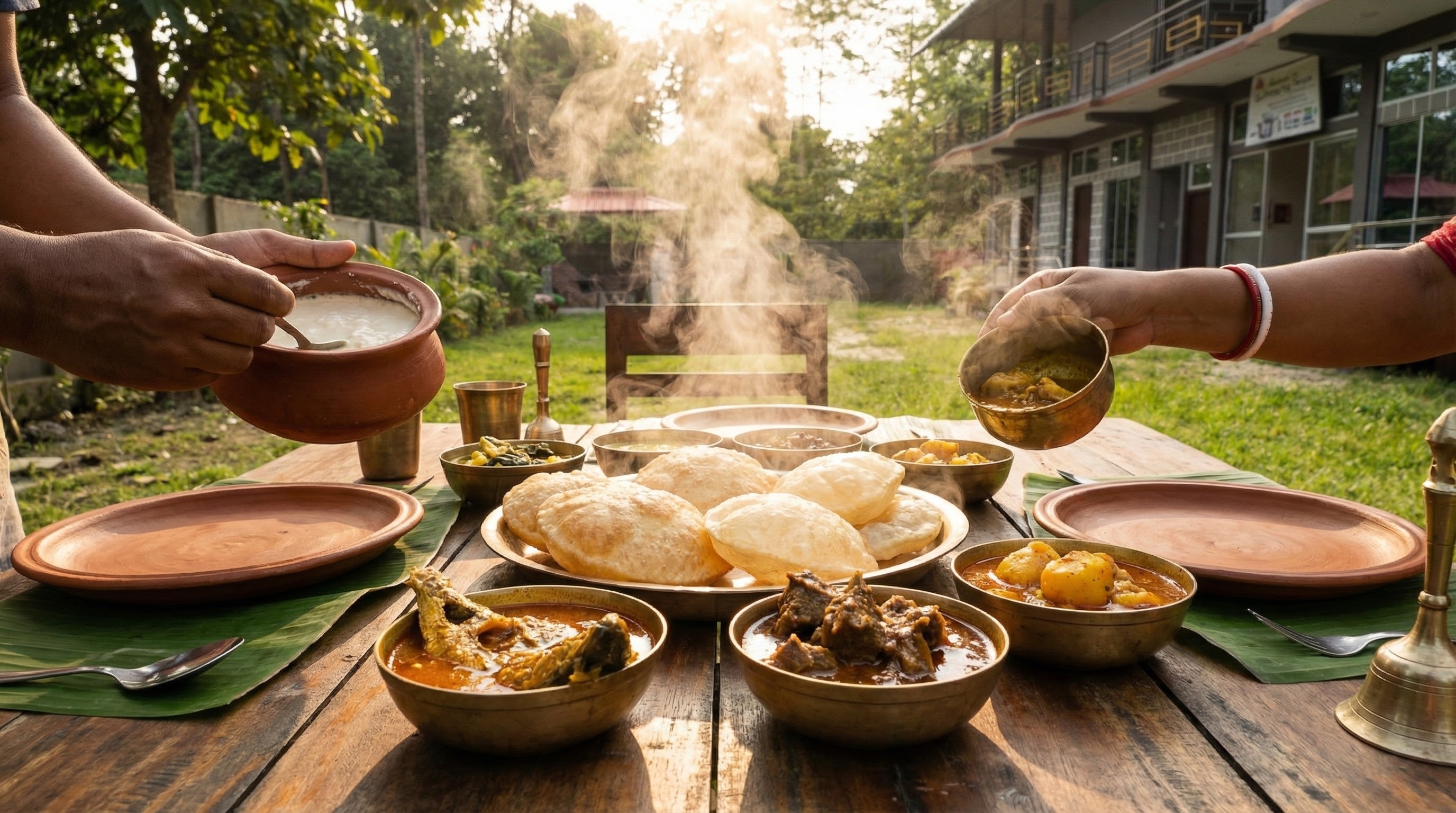 Comfort-focused homestay accommodation aligned with winter travel trends in India 2026 at a premium nature stay in Jaldapara.